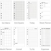 ราคา กระดาษเติม ขนาด A5 A6 A7 6 รู สําหรับสมุดโน้ตไดอารี่ แพลนเนอร์ 45 แผ่น (25974923926)