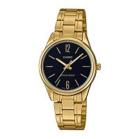 ราคา Casio Standard นาฬิกาข้อมือผู้หญิง สายสเตนเลส รุ่น LTP-V005,LTP-V005G,LTP-V005G-1B - สีทอง (2329452403)