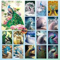 ราคา Diamond Painting 5D DIY Magnolia Peacock นกยูง ครอสติสคริสตัล 5 มิติ ปักครอสติส ภาพติดเพชร 30x40 cm (25810172949)