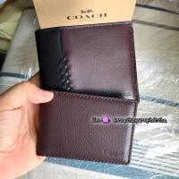 ราคา COACH M 3-IN-1 WALLET WITH BASEBALL STITCH : F21371 : OXBLOOD/BLACK (coachbysuphitcha) (984364789)