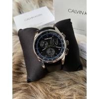 ราคา ⌚️Calvin Klein Completion Black Dial Chronograph Date Men's Watch (19565845070)