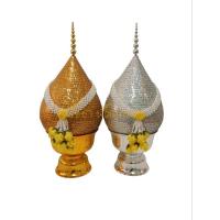 ราคา พานพุ่มเลื่อมเงินทอง เบอร์ 8 (24324260127)