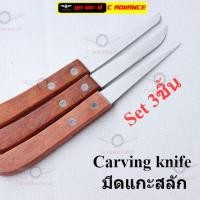 ราคา Carving knife มีดแกะสลัก 1Set 3ชิ้น มีดแกะสลักผัก Wood Carving Knife มีดแกะสลักคม ไม้ คมคม มีดแกะสลักผลไม้ มีดปอกผลไม้ (16111040087)