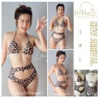 ราคา ชุดว่ายน้ำ บิกินี่ มาใหม่!! ชุดว่ายน้ำทูพีซ ลายเสือ เอวสูงแต่งอะไหล่2ห่วง (23127014290)