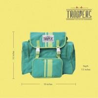 ราคา Troopers stripe Plus Forest กระเป๋าเป้ทรู๊ปเปอร์ ใบใหญ่ สีเขียวสด (15592335897)