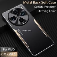 ราคา ปลอกสําหรับ Vivo X100 X90 Pro Plus + X100S X100Ultra X90Pro VivoX90Pro VivoX100 5G กันกระแทก Bicolor โลหะ Anti-fall Matte กล้องเต็มรูปแบบฝาครอบป้องกันเคสโทรศัพท์ (27004932450)