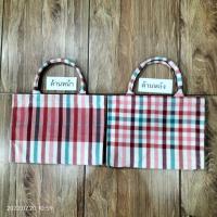 ราคา กระเป๋าผ้าขาวม้าลายริ้วแดงครีม 02 (21425652106)