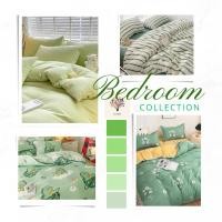 ราคา ชุดเครื่องนอน ผ้าปู สีเขียว ผ้าปูที่นอน 3.5 5 6 ฟุต แถม ผ้าห่ม ปลอกหมอนหนุน ปลอกหมอนข้าง (21592453690)