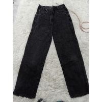 ราคา กางเกงยีนส์ขากระบอกสีดำ ยีนส์ขากระบอก (22105115717)