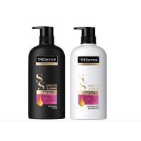 ราคา TRESemme เทรซาเม่ แชมพู + ครีมนวดผม ขนาด 400 - 450 มล. สีชมพู บำรุงผมลื่น เงางาม (19863671981)