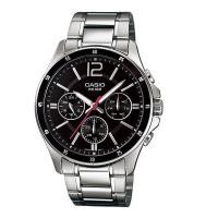 ราคา CASIO Standard นาฬิกาข้อมือผู้ชาย สีดำ/เงิน สายสแตนเลส รุ่น MTP-1374D-1AVDF (712860274)