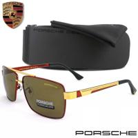 ราคา Polarized แว่นกันแดด แฟชั่น รุ่น PORSCHE UV 8712 C-4 สีแดงตัดทองเลนส์ชา เลนส์โพลาไรซ์ ขาข้อต่อ สแตนเลส สตีล Sunglasses (4194403253)
