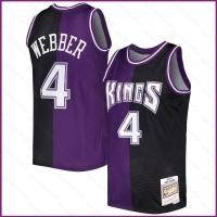 ราคา เสื้อกีฬาบาสเก็ตบอล ขนาดใหญ่ ลายทีม NBA Sacramento Kings Chris Webber Jersey Split Swingman สําหรับ (25523401826)
