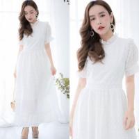 ราคา เข้าเพิ่มแล้วจ้า เดรสลูกไม้ เดรสขาว เดรสยาว งานป้าย VEGAS พร้อมส่ง (Kerry Ems) (2382015112)