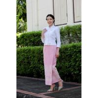 ราคา กระโปรงผ้าไทยเนื้อฝ้ายทอมือ 100%✨ (24525603075)