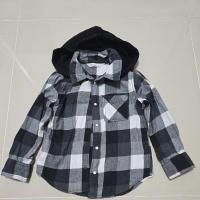 ราคา เสื้อลายสกอตแขนยาวมีหมวกสไตลเกาหลี แบรนด์H&Mแท้ (26900958082)