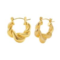 ราคา Vnox ต่างหูห่วงบิด ชุบทอง 18K แบบหนา (17140345609)