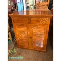 ราคา "ตู้รองเท้าไม้สัก ตู้เก็บของไม้สัก ขนาด กว้าง 43 ยาว 80 สูง 90 ซม. " (18776243389)