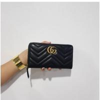 ราคา กระเป๋าสตางค์ Gucci มือสอง ใบยาว สีดำ (4002657712)