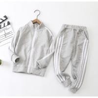 ราคา WC823A ชุดวอร์มเด็ก แถบข้าง เสื้อคลุม ซิปหน้า + กางเกง *เทา* (3ข/4ข/5ข/6ข/7ข/8ข) (4201485859)