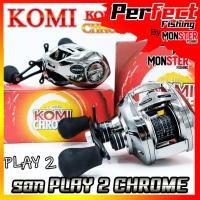 ราคา รอกตกปลา รอกหยดน้ำ KOMI PLAY 2 CHROME สี Chrome ลิมิเต็ด สีพิเศษ ( มีทั้งหมุนขวาและหมุนซ้าย) (11598222542)