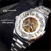 ราคา แฟชั่นผู้ชาย นาฬิกา automatic DEBOR สีเงิน (987345321)