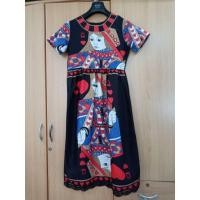 ราคา เดรสลายไพ่ สีดำ ซิปหลัง (3156608749)