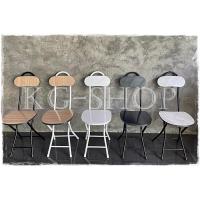 ราคา เก้าอี้เหล็ก เก้าอี้พับได้ไม้ยางพารากลม เก้าอี้บาร์ เก้าอี้พนักพิง (25765955270)