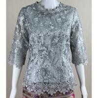 ราคา เสื้อลูกไม้ใยบวบ เสื้อลูกไม้ออกงาน ผ้าเงาทรงสวย ไซส์ใหญ่ 38''- 52'' รุ่น 5B-W008 (13136512812)