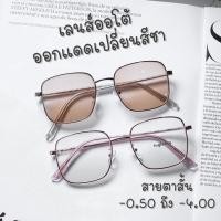 ราคา แว่นสายตาสั้น เลนส์ออกแดดเปลี่ยนสีชา เเว่นเลนส์ออโต้สายตาสั้น แว่นตากรองแสง 3430 ออโต้ เปลี่ยนสีชา (4087241511)