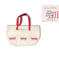 ราคา Lisa & Johanna Larson Cat Tote Bag กระเป๋าช้อปปิ้งผ้าไนลอน PVC กันน้ำลายเจ้าเหมียวสีแดง (25819155834)