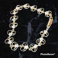 ราคา ✨สร้อยข้อมือเงินลาว สีพิ้งค์โกลด์ (20429539568)