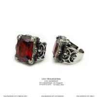 ราคา แหวน ขวานคริสตัลแดง แหวนพลอยแดง ทับทิมแดง สแตนเลสแท้ (4772686698)