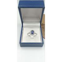 ราคา แหวนไพลินจันทบุรี ( แหวนพลอยแท้ เจียรเหลี่ยม ) เงินแท้ 925 ชุบทองคำขาว (28203632601)