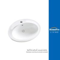 ราคา [สินค้าไม่รวมติดตั้ง] AMERICAN STANDARD อ่างล้างหน้าฝังบนเคาน์เตอร์ TF-0477 สีขาว (21378814295)