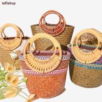 ราคา สินค้าเฉพาะจุด☢♟กระเป๋าสานกระจูด หูหวาย ทรงถัง (18365758744)