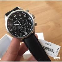 ราคา Michael kors Gage chronograph black dial black leather (311481778)
