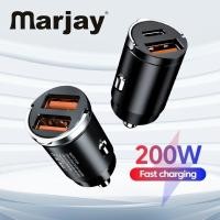 ราคา Marjay 200W QC3.0 PD USB Super Fast Car Chargers Type C 115W Mini Charger (14297594357)