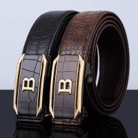 ราคา เข็มขัดหนังวัวธุรกิจของแท้สําหรับผู้ชาย แบบหัวล๊อคอัตโนมัติ สายหนังสีดำ (27702311902)