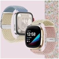 ราคา Braided Nylon สาย Fitbit Versa 4 Strap / Fitbit Versa 3 Strap Adjustable Fitbit Sense 2 สาย Fitbit Sense Strap / Fitbit Versa lite SmartWatch Nylon Band สําหรับ สาย Fitbit Sense 2 Strap (26303933060)