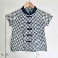 ราคา เสื้อม่อฮ่อม พิมพ์ลาย คอจีน เข้ารูป มือสอง เสื้อหม้อฮ่อม (23439166586)