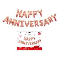 ราคา ลูกโป่งตัวอักษร วันครบรอบHAPPY ANNIVERSARY ธงปาร์ตี้ (27306733031)