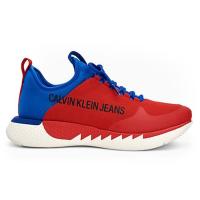ราคา Calvin Klein Jeans รองเท้าผู้ชายจากประเทศอเมริกา รุ่น ANGUS Sneakers in RED/BLUE (8357965634)