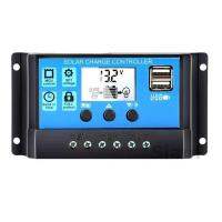 ราคา โซล่าชาร์จเจอร์ โซล่าเซลล์ 12v solar controller 10A 20A 30A Solar Charge Controller แผงควบคุมพลังงานแสงอาทิตย์แบบ PWM (25107809037)