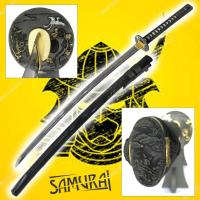ราคา JAPAN ดาบซามูไร คาตานะ サムライ Katana Dragon Samurai Sword 9259 B ใบดาบ เปิดคม (855414581)