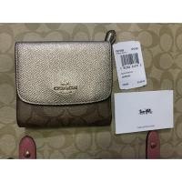 ราคา COACH 3 พับสี แพลตินั่ม มือ2 ราคาถูก แท้ 100% (6835617925)