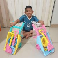 ราคา ชุดรถเข็นตักทรายพร้อมอุปกรณ์ ชุดตักทราย ของเล่นตักทราย ชุดเล่นทราย ของเล่นตักทรายพร้อมอุปกรณ์ (3955391176)