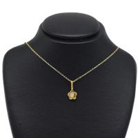 ราคา Princely สร้อยคอทองเคแท้ 9K สร้อยลายโซ่+จี้ดอกไม้ (1349620734)