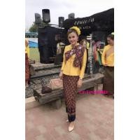 ราคา เสื้อผ้าไทยสีเหลือง เสื้อผ้าไหมอิตาลีสีเหลือง เสื้อทำงานสีเหลืองทอง (1270577077)