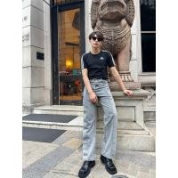 ราคา SMOON FADED EFFECT JEANS NZ122 กางเกงยีนส์เอวสูงแต่งแถบหน้างานฟอกทั้งตัว (25756464797)